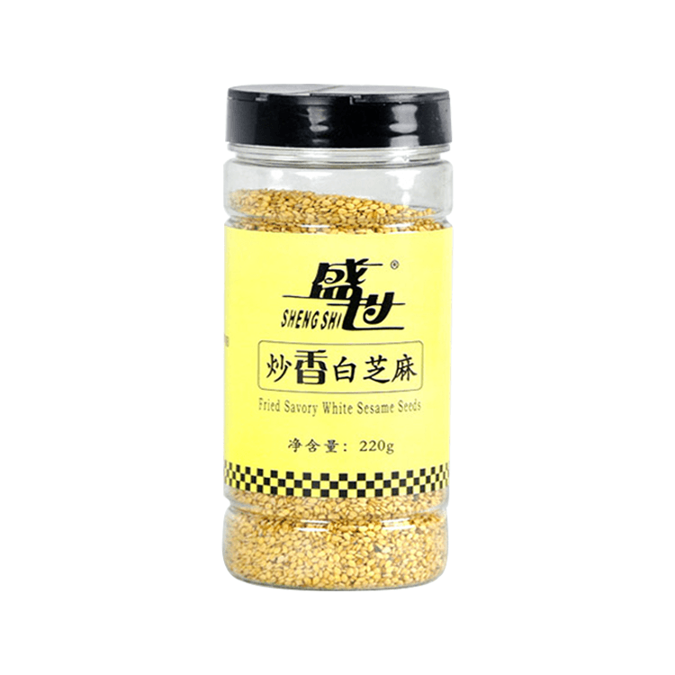 【盛世】炒香白芝麻 220g/罐 低温烘焙 糕点 饼干糖果原料 炒芝麻