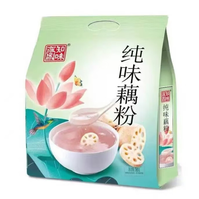 【知味斋】藕粉纯味藕粉不添加糖早餐藕粉冲饮营养代餐独立小袋装780g