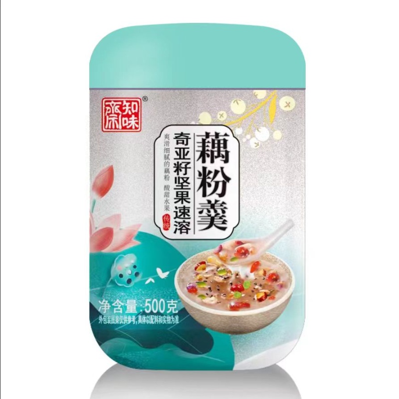 【知味斋】奇亚籽坚果速溶藕粉羹 500g/罐*2罐新老包装随机