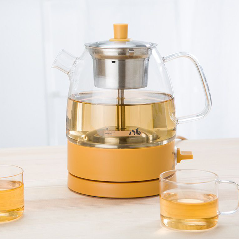 【八马】明轩玻璃煮茶器 0.8L/个 蒸茶器 电茶壶 烧水器